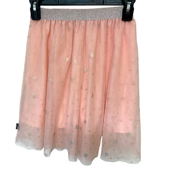 DKNY Girls Sparkly Silver Star Tulle Skirt - Picture 2 of 8